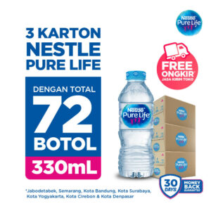 Paket 3 Karton Nestle Pure Life 330mL isi 72 botol