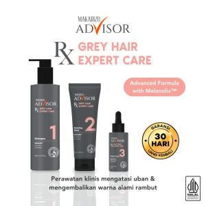 Makarizo Advisor RX Grey Hair Expert Care Series - Atasi Rambut Uban, Repigmentasi, Penghitam Uban / Non SLS